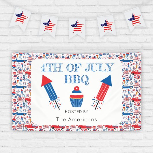 4. Juli GRILLEN Amerikanisch Banner