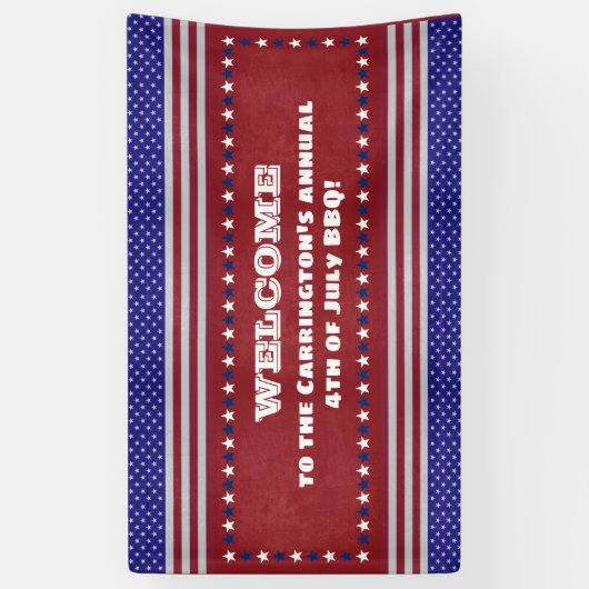 4. Juli GRILLEN (anpassbar) Banner (Vertikal)