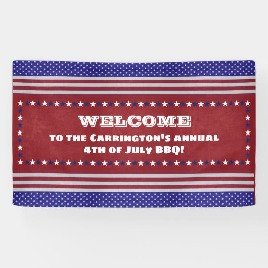 4. Juli GRILLEN (anpassbar) Banner (Horizontal)