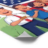 4. Juli GRILLEN Celebration Poster Download (Ecke)