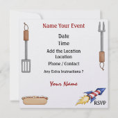 4. Juli - GRILLEN Cook Out ! SRF Einladung (Rückseite)