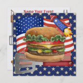 4. Juli - GRILLEN Cook Out ! SRF Einladung (Vorne/Hinten)