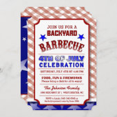 4. Juli GRILLEN Feierlichkeiten im Hinterhof Einladung (Vorne/Hinten)