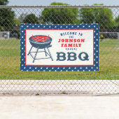 4. Juli GRILLEN Grill Personalisiert Family Wieder Banner (Insitu)