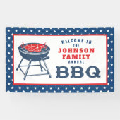4. Juli GRILLEN Grill Personalisiert Family Wieder Banner (Horizontal)