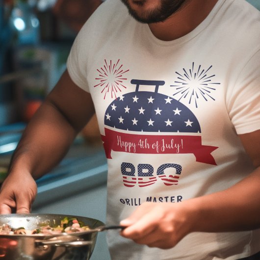 4. Juli Grillen Grillmeister Rot und Blau Grill T-Shirt