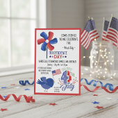 4. Juli GRILLEN kommen Sie der Party Einladung der