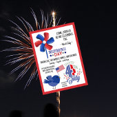 4. Juli GRILLEN kommen Sie der Party Einladung der