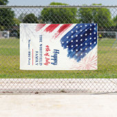 4. Juli GRILLEN Party Red White Blue Custom Banner (Insitu)