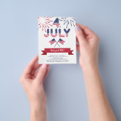 4. Juli Grillen patriotische Party Einladung Flyer (Gruppe)