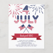4. Juli Grillen patriotische Party Einladung Flyer (Vorne)