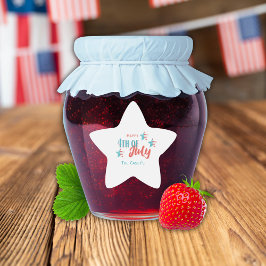 4. Juli GRILLEN Star Sticker