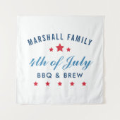 4. Juli GRILLEN und Brasse Custom Family Wiederseh Wandteppich (Vorderseite)
