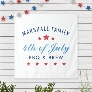 4. Juli GRILLEN und Brasse Custom Family Wiederseh Wandteppich