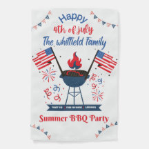 4. Juli Grillen US Flagge Feuerwerk Garten