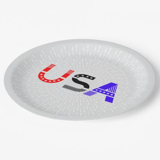 4. Juli GRILLEN USA Paper Teller (Schrägansicht)