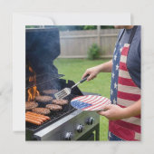 4. Juli Grillparty Einladung (Vorderseite)