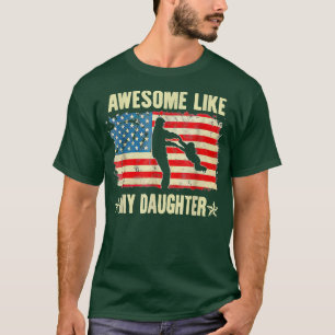 4. Juli Großartig wie meine Tochter Vintage Vater- T-Shirt