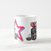 4. Juli Großer Buchstaben Stern Kaffeetasse (Mittel)