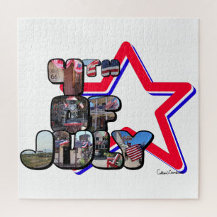 4. Juli Großer Buchstaben Stern Puzzle
