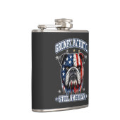 4. Juli Grumpy Patriotischer Bulldogge Flaschen Flachmann (Rechts)