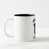 4. Juli Grumpy Patriotischer Bulldogge Kaffeetasse (Links)