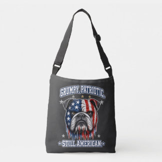 4. Juli Grumpy Patriotischer Bulldogge Umhängetasc Tragetaschen Mit Langen Trägern