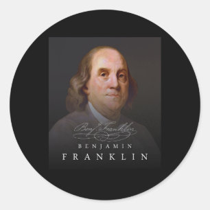 4. Juli Gründungsvater Ben Benjamin Franklin T-Shi Runder Aufkleber