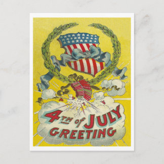 4. Juli Gruß Postkarte