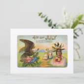 4. Juli Grüße Karte (Stehend Vorderseite)