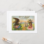 4. Juli Grüße Karte (Vorderseite/Rückseite Beispiel)