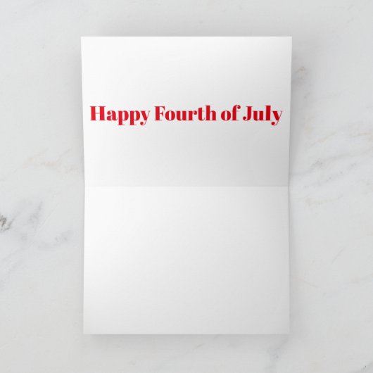 4. Juli Grußkarte Karte (Innenseite)