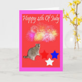 4. Juli Grußkarte Karte (Gelbe Blume)