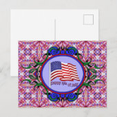 4. Juli Grußkarte Postkarte (Vorne/Hinten)