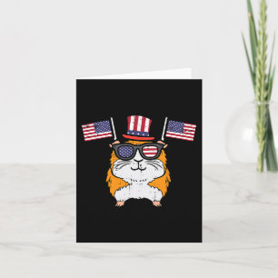 4. Juli Guinea Pig Us Flag Patriot Boys Girls Kind Karte