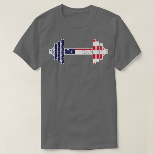 4. Juli GYM Graphic Patriotic USA American Fla T-Shirt (Design vorne)