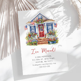 4. Juli habe ich eine neue Adresse verschoben Mitteilungskarte