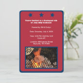 4. Juli Hamburger Barbecue Einladung (Stehend Vorderseite)