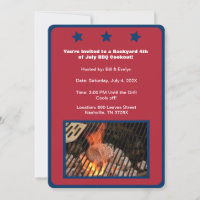 4. Juli Hamburger Barbecue Einladung