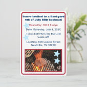 4. Juli Hamburger Barbecue Einladung (Stehend Vorderseite)