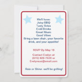 4. Juli Hamburger Barbecue Einladung (Rückseite)