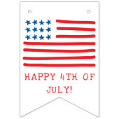 4. Juli | Händgezeichnete amerikanische Flagge & S (Zweite Fahne)