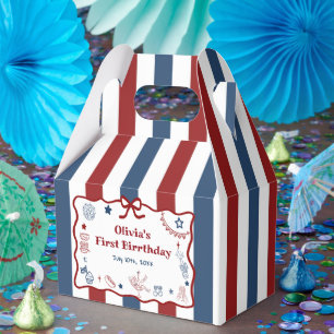 4. Juli handgezeichnete Geburtstagsfeier-Geschenkb Geschenkschachtel