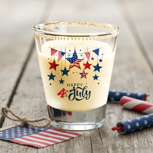 4. Juli Hanging Stars ID1103 Schnapsglas