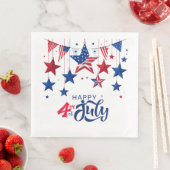 4. Juli Hanging Stars ID1103 Serviette (Beispiel)