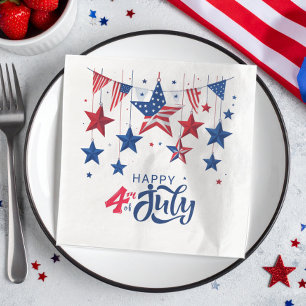 4. Juli Hanging Stars ID1103 Serviette
