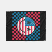 4. Juli - Happy Face American Fleecedecke (Vorderseite (Horizontal))