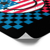 4. Juli - Happy Face American Poster (Ecke)