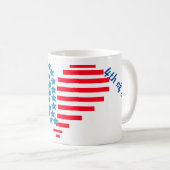 4. Juli-Herzen-Kaffeetasse Kaffeetasse (VorderseiteRechts)