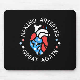 4. Juli Herzkrankenschwund Erschaffen von Arterien Mousepad